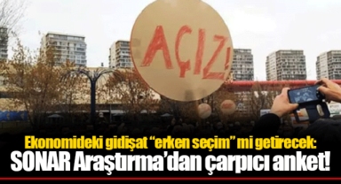 Ekonomideki gidişat “erken seçim” mi getirecek: SONAR Araştırma’dan çarpıcı anket!