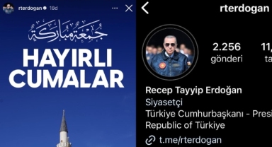Erdoğan, sansürlenen Instagram'dan cuma mesajı paylaşmış