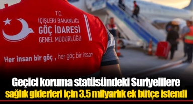 Geçici koruma statüsündeki Suriyelilere sağlık giderleri için 3.5 milyarlık ek bütçe istendi