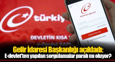 Gelir İdaresi Başkanlığı açıkladı: E-devlet'ten yapılan sorgulamalar paralı mı oluyor?