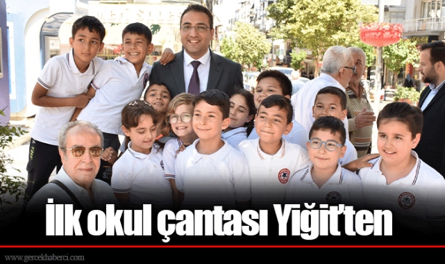 İlk okul çantası Yiğit’ten