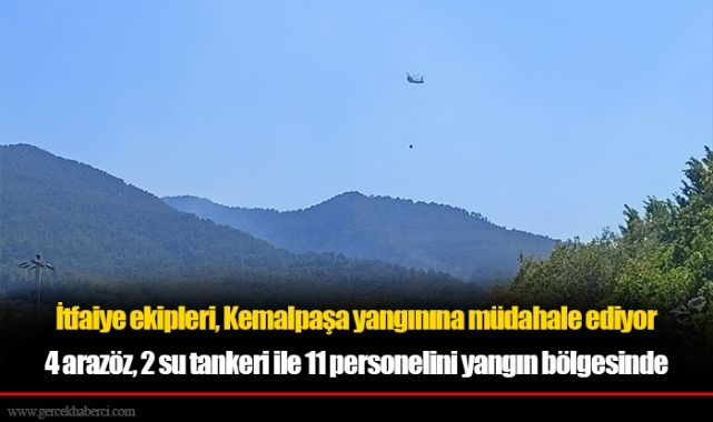 İtfaiye ekipleri, Kemalpaşa yangınına müdahale ediyor