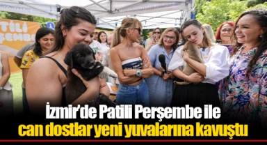 İzmir’de Patili Perşembe ile can dostlar yeni yuvalarına kavuştu