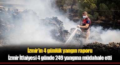 İzmir İtfaiyesi 4 günde 249 yangına müdahale etti