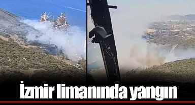 İzmir limanında yangın
