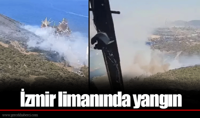 İzmir limanında yangın