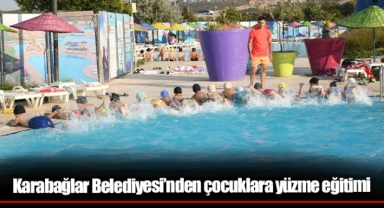 Karabağlar Belediyesi’nden çocuklara yüzme eğitimi
