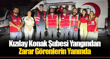 Kızılay Konak Şubesi Yangından Zarar Görenlerin Yanında