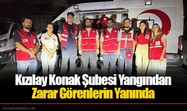 Kızılay Konak Şubesi Yangından Zarar Görenlerin Yanında