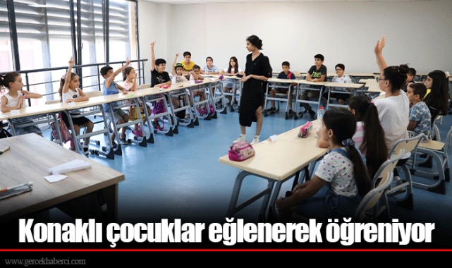 Konaklı çocuklar eğlenerek öğreniyor