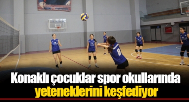 Konaklı çocuklar spor okullarında yeteneklerini keşfediyor