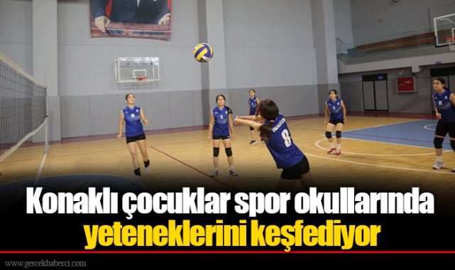 Konaklı çocuklar spor okullarında yeteneklerini keşfediyor