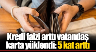 Kredi faizi arttı vatandaş karta yüklendi: 5 kat arttı
