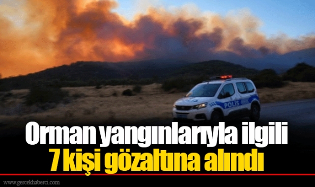 Orman yangınlarıyla ilgili 7 kişi gözaltına alındı