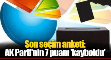 Son seçim anketi: AK Parti'nin 7 puanı 'kayboldu'