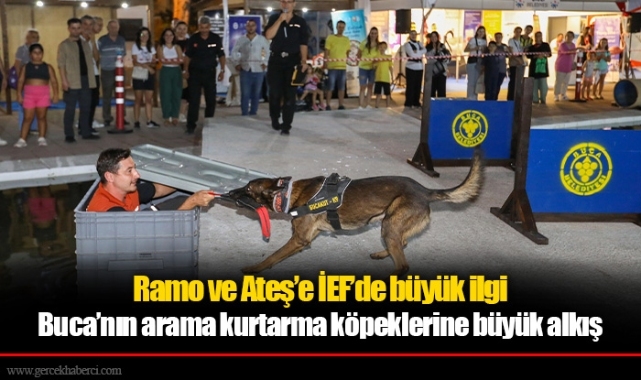 Buca’nın arama kurtarma köpeklerine büyük alkış