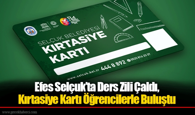 Efes Selçuk’ta Ders Zili Çaldı, Kırtasiye Kartı Öğrencilerle Buluştu