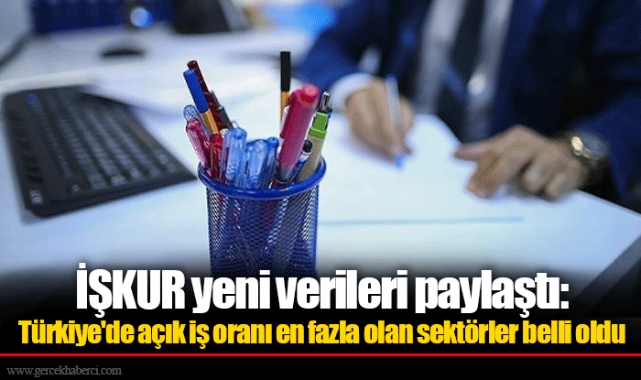 İŞKUR yeni verileri paylaştı: Türkiye'de açık iş oranı en fazla olan sektörler belli oldu