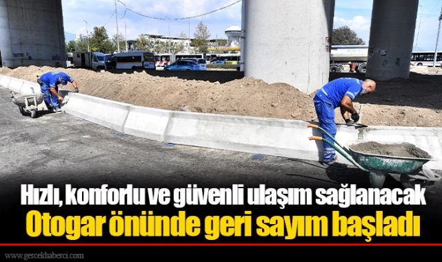 Otogar önünde geri sayım başladı
