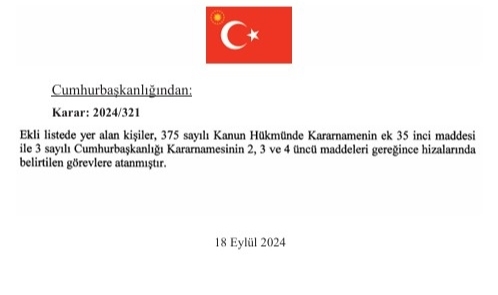 Valiler Kararnamesi ile 16 İlin Valisi Değişti