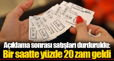 Açıklama sonrası satışları durduruldu: Bir saatte yüzde 20 zam geldi