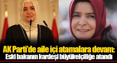 AK Parti’de aile içi atamalara devam: Eski bakanın kardeşi büyükelçiliğe atandı