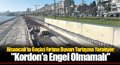 Alsancak'ta Geçici Fırtına Duvarı Tartışma Yaratıyor: