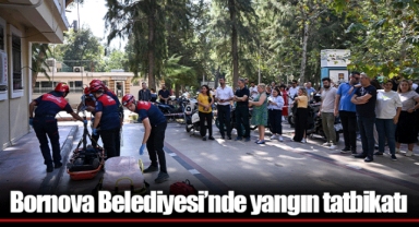Bornova Belediyesi’nde yangın tatbikatı