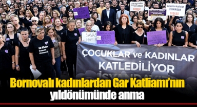 Bornovalı kadınlardan Gar Katliamı’nın yıldönümünde anma