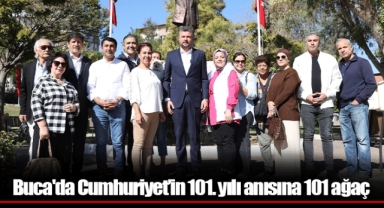 Buca'da Cumhuriyet’in 101. yılı anısına 101 ağaç