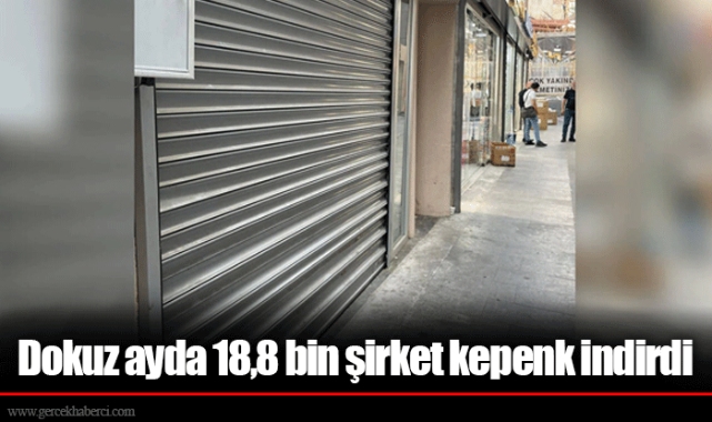 Dokuz ayda 18,8 bin şirket kepenk indirdi