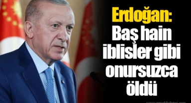 Erdoğan: Baş hain iblisler gibi onursuzca öldü
