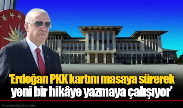 'Erdoğan PKK kartını masaya sürerek yeni bir hikâye yazmaya çalışıyor'