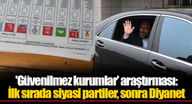 'Güvenilmez kurumlar' araştırması: İlk sırada siyasi partiler, sonra Diyanet