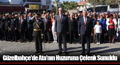 Güzelbahçe’de Ata’nın Huzuruna Çelenk Sunuldu