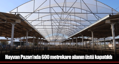 Hayvan Pazarı’nda 600 metrekare alanın üstü kapatıldı