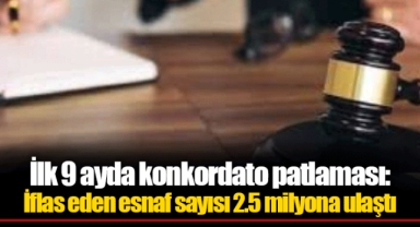 İlk 9 ayda konkordato patlaması: İflas eden esnaf sayısı 2.5 milyona ulaştı