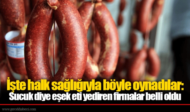 İşte halk sağlığıyla böyle oynadılar: Sucuk diye eşek eti yediren firmalar belli oldu
