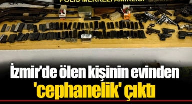 İzmir'de ölen kişinin evinden 'cephanelik' çıktı