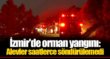 İzmir'de orman yangını: Alevler saatlerce söndürülemedi