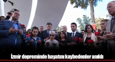 İzmir depreminde hayatını kaybedenler anıldı