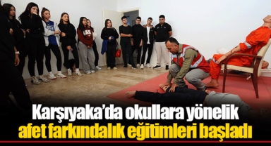 Karşıyaka’da okullara yönelik afet farkındalık eğitimleri başladı