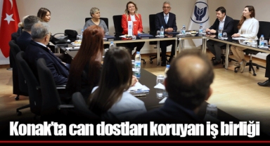 Konak’ta can dostları koruyan iş birliği