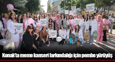 Konak’ta meme kanseri farkındalığı için pembe yürüyüş