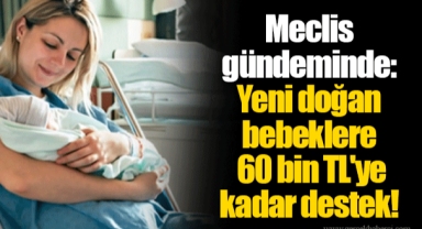 Meclis gündeminde: Yeni doğan bebeklere 60 bin TL'ye kadar destek!