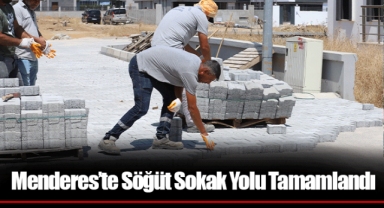 Menderes’te Söğüt Sokak Yolu Tamamlandı