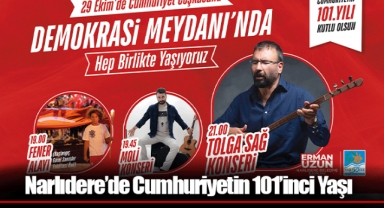 Narlıdere’de Cumhuriyetin 101’inci Yaşı