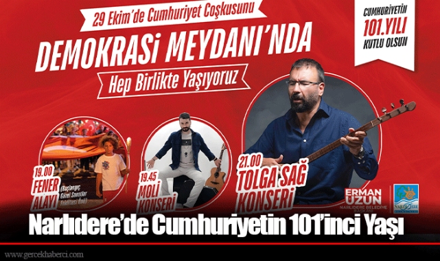 Narlıdere’de Cumhuriyetin 101’inci Yaşı
