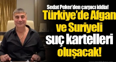 Sedat Peker'den çarpıcı iddia: Türkiye’de Afgan ve Suriyeli suç kartelleri oluşacak!
