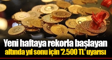 Yeni haftaya rekorla başlayan altında yıl sonu için '2.500 TL' uyarısı